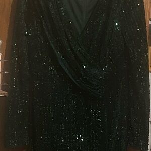 SEQUIN DRESS DARK GREEN SIZE XXL